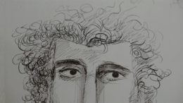 Desenho tipo "auto retrato" do Ziraldo