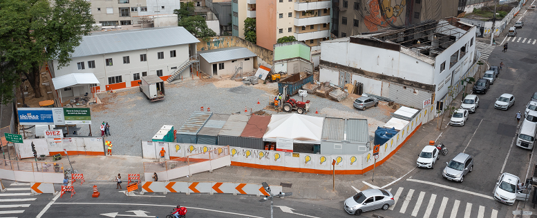 imagem de canteiro de obra da Linha 6-Laranja -sitio arqueologico