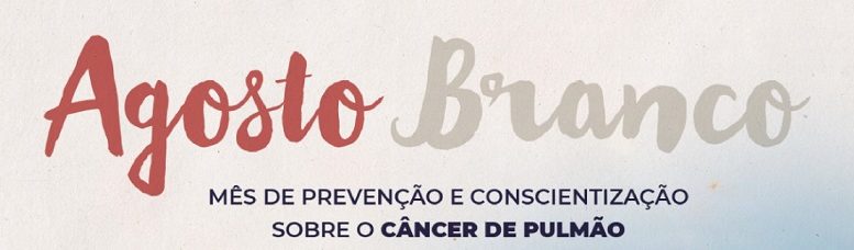 logo da campanha agosto branco, mês da prevenção e conscientização sobre o câncer de pulmão