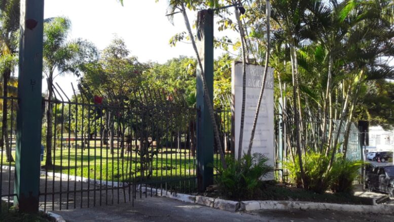 foto da entrada do parque das bicicletas