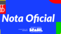 banner escrito 'nota oficial' e a logo do governo brasileiro e Ministério do Esporte.
