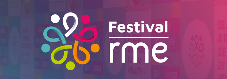 banner com o nome do festival e uma logo marca