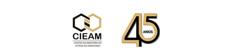 logo do cieam e a marca de 45 anos