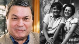 foto de Davi José já adulto ao lado de foto em p&b dele como o Pedrinho do Sítio, ao lado da Narizinho.